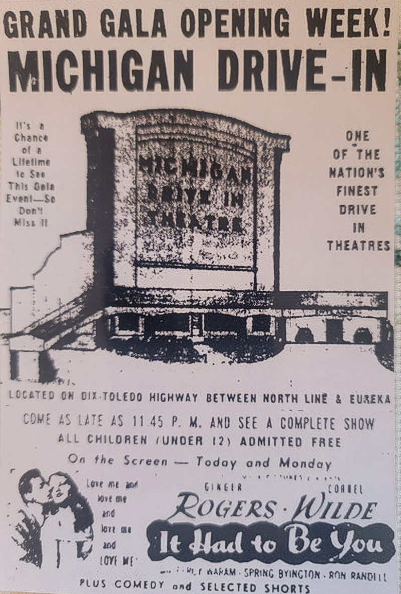 Michigan Drive-In Theatre - From Southgate Historical Society - Aco Blair (newer photo)